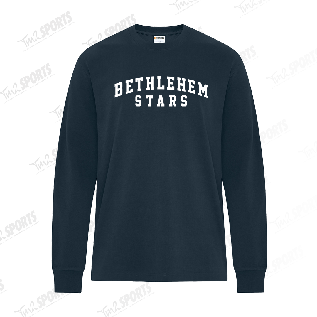 BETH26 - WERK Heavyweight Ring Spun Cotton Long Sleeve Tee - Navy