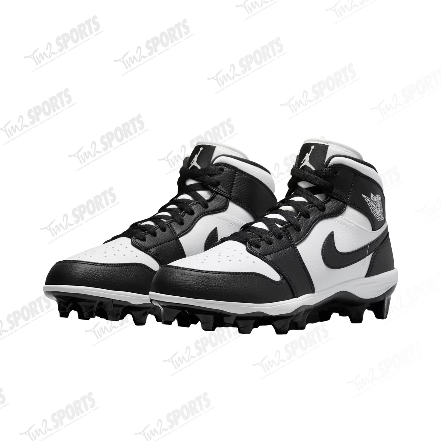 Nike JORDAN 1 Mid TD Football Cleats - White/Black