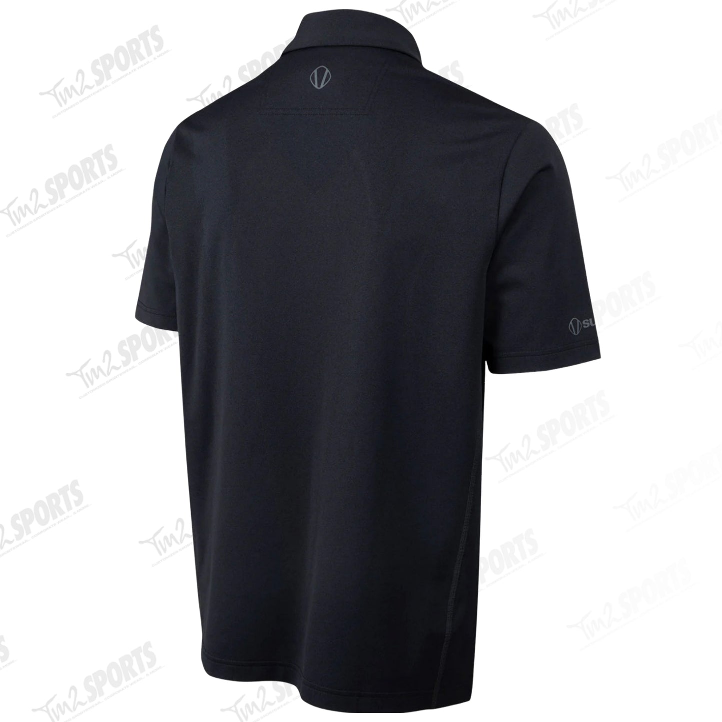 SUNICE Men's Fynn Body Mapping Polo Knit - Black/Charcoal