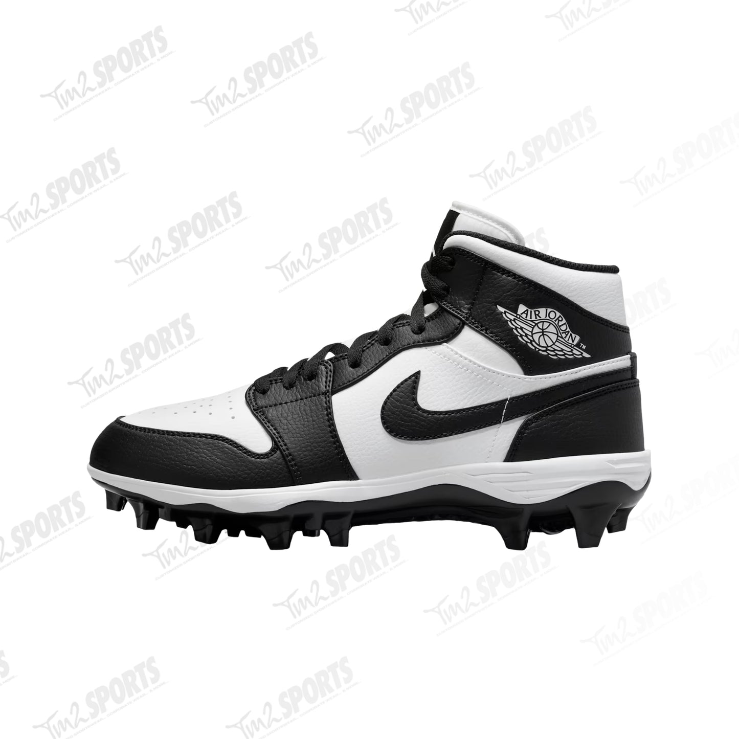 Nike JORDAN 1 Mid TD Football Cleats - White/Black