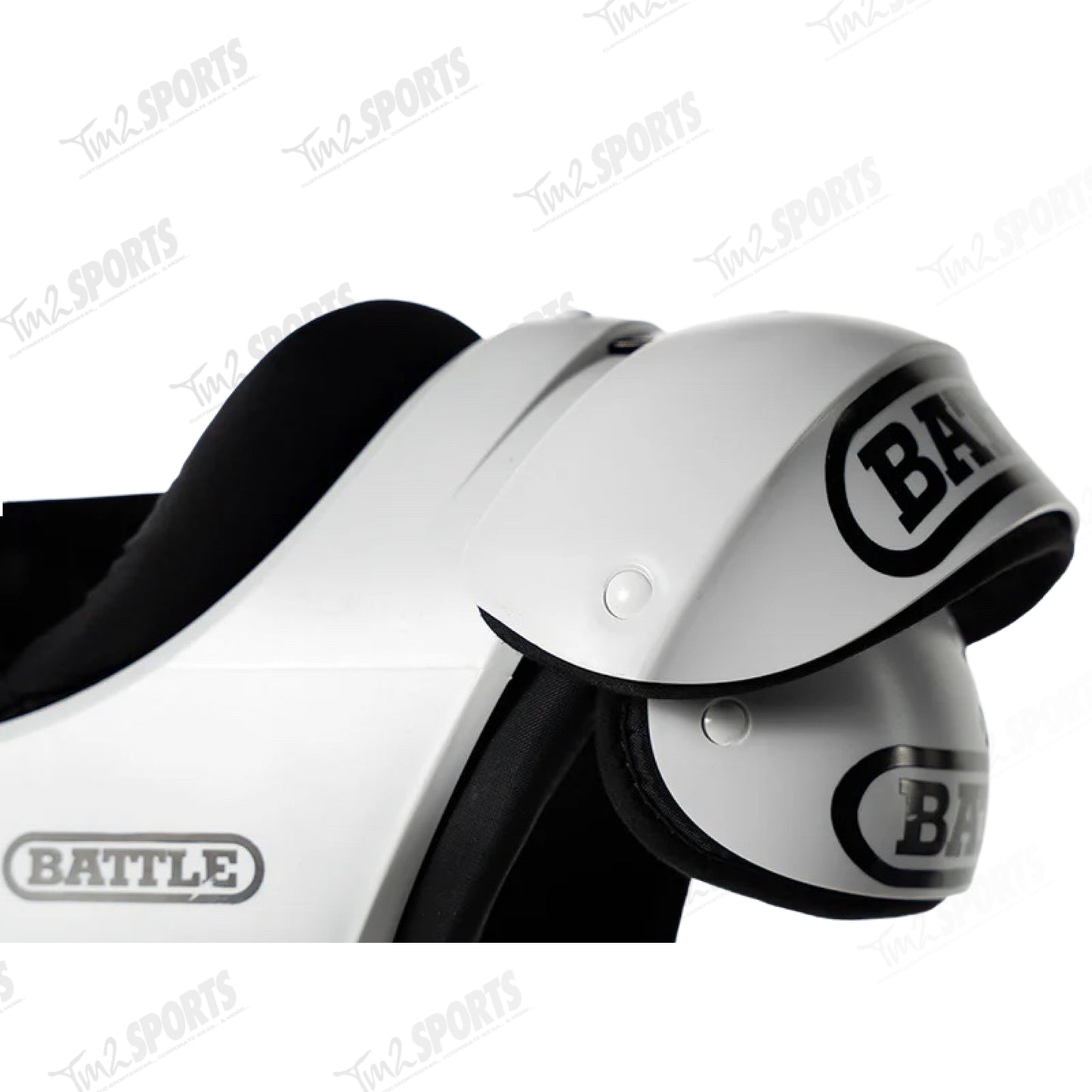 Battle Defender Lightweight Football Shoulder Pads - White