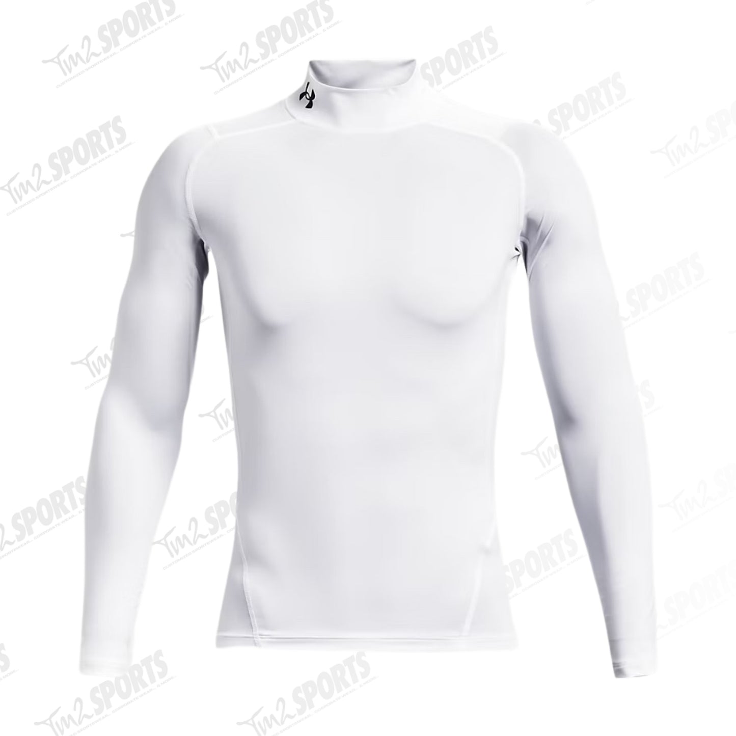 UA Heatgear Mock Compression Long Sleeve White