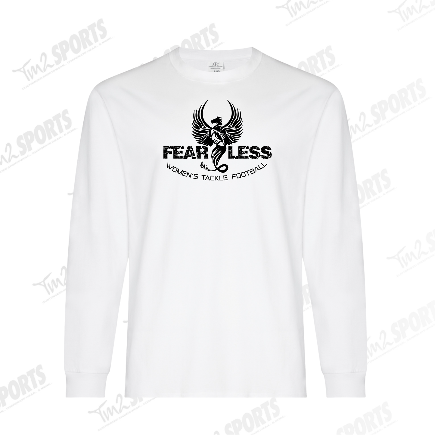 FANFEAR26 - Everyday Ring Spun Cotton Long Sleeve Tee - White