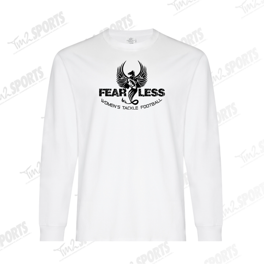 FANFEAR26 - Everyday Ring Spun Cotton Long Sleeve Tee - White