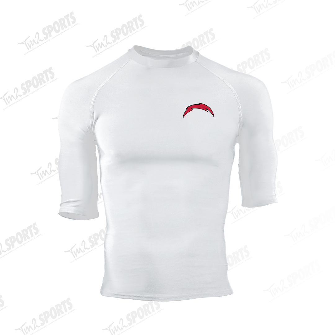 CFB25 - Compression 1/2 Sleeve Crew - White