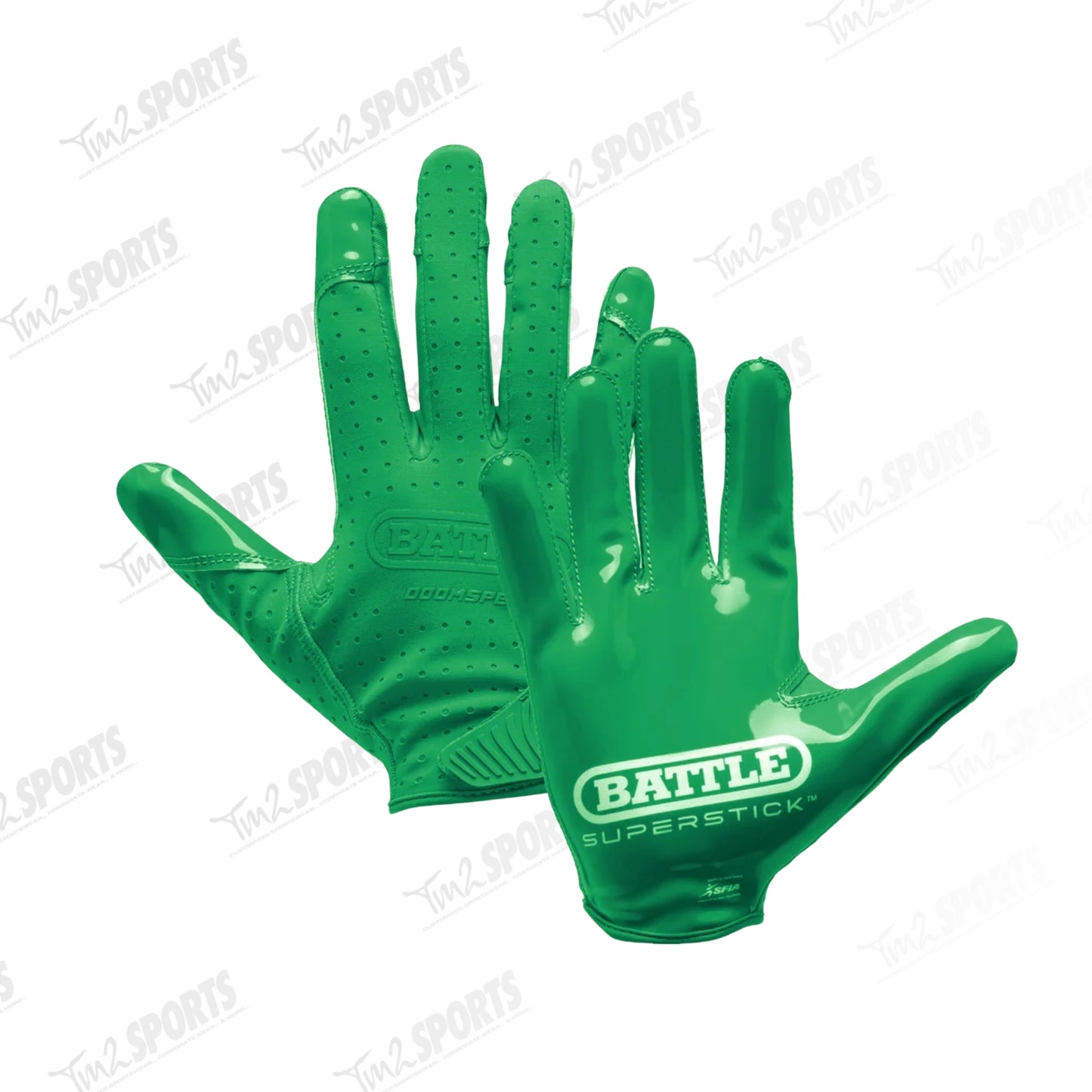 Battle Doom Speed Receiver Gloves - Kelly Green