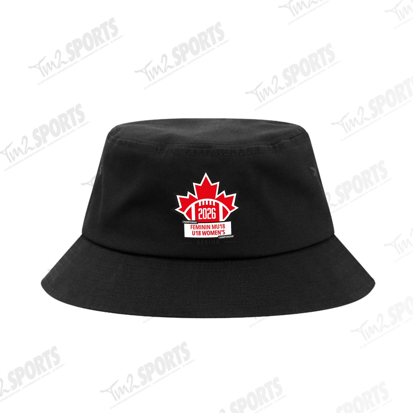WOM26 - Cotton Twill Bucket Hat - Black