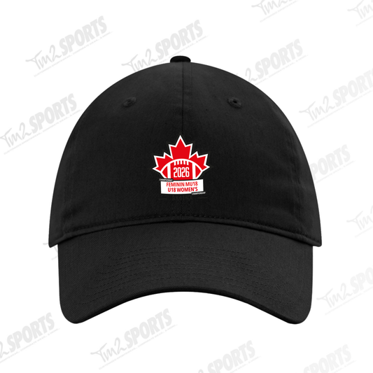 WOM26 - Cotton Twill Dad Hat - Black