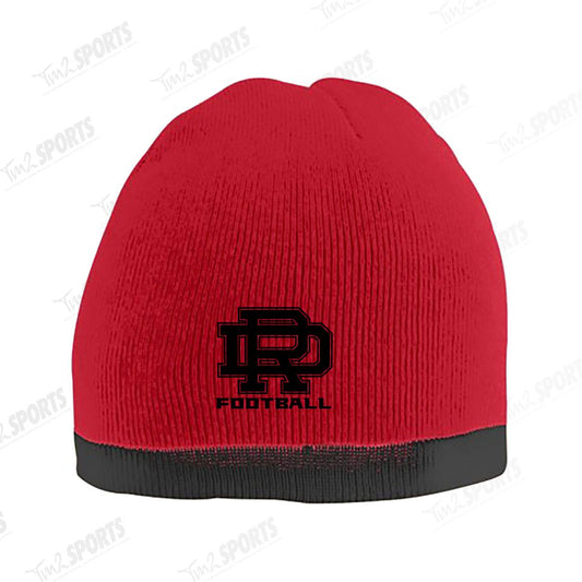 DFB25 - Bottom Stripe Beanie - Red/Black