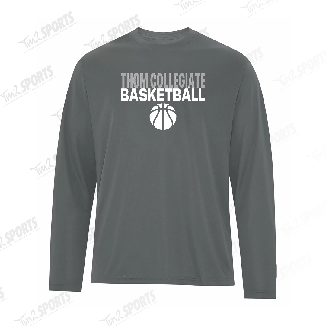 THATH25 - Essential Performance Long Sleeve Tee - Coal Grey