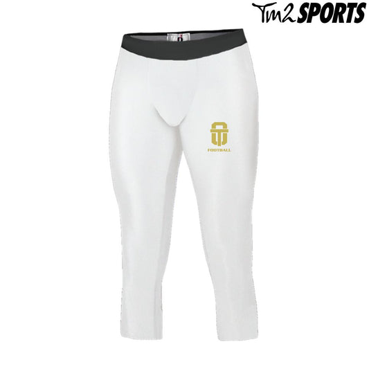 TITAN25 - Compression Calf Length Tights - White