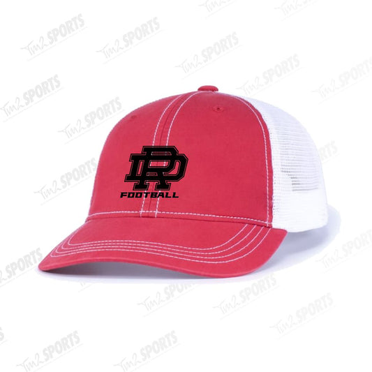 DFB25 - Vintage Trucker Snapback Cap - Red