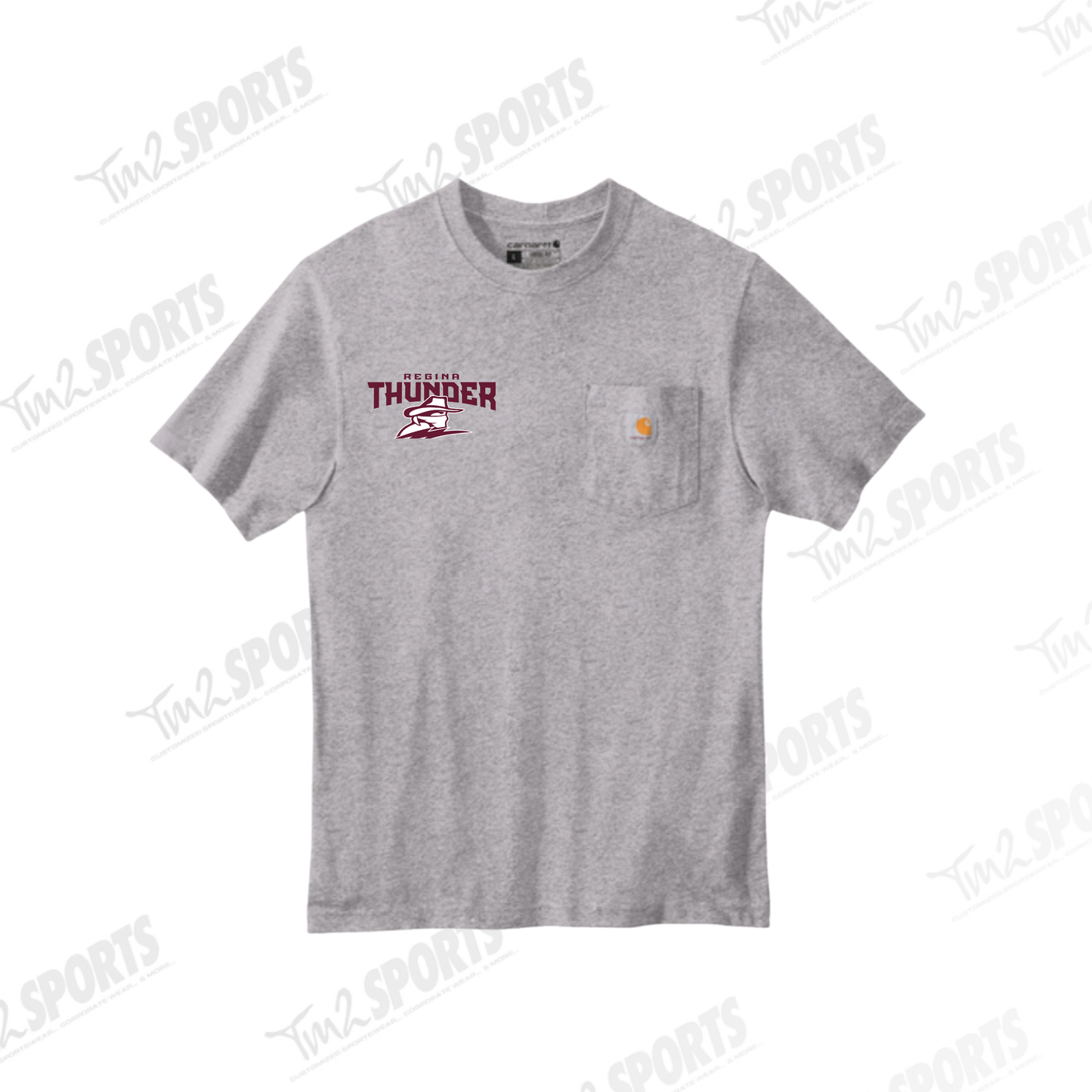 26RTFAN - Carhartt Workwear Pocket Short Sleeve T-Shirt - Heather Grey