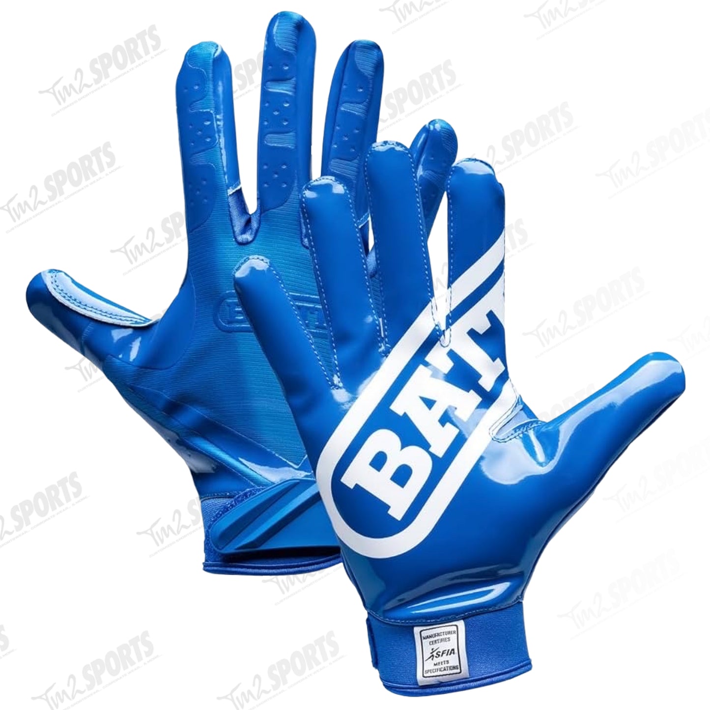 Battle Double Threat Football Receiver Gloves - Royal Blue