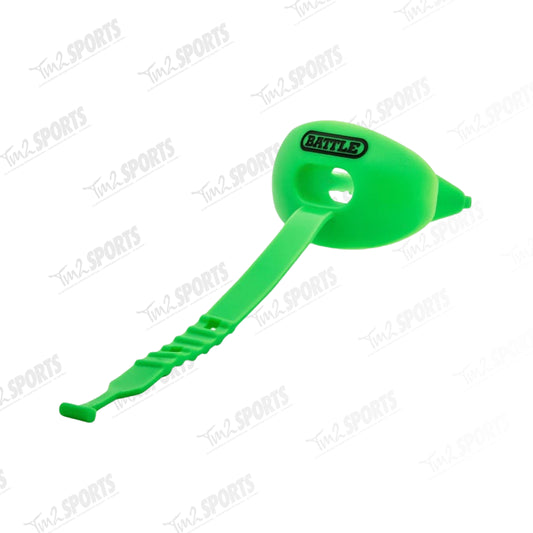 Battle Oxygen Football Mouthguard with Connected Strap - Neon Green