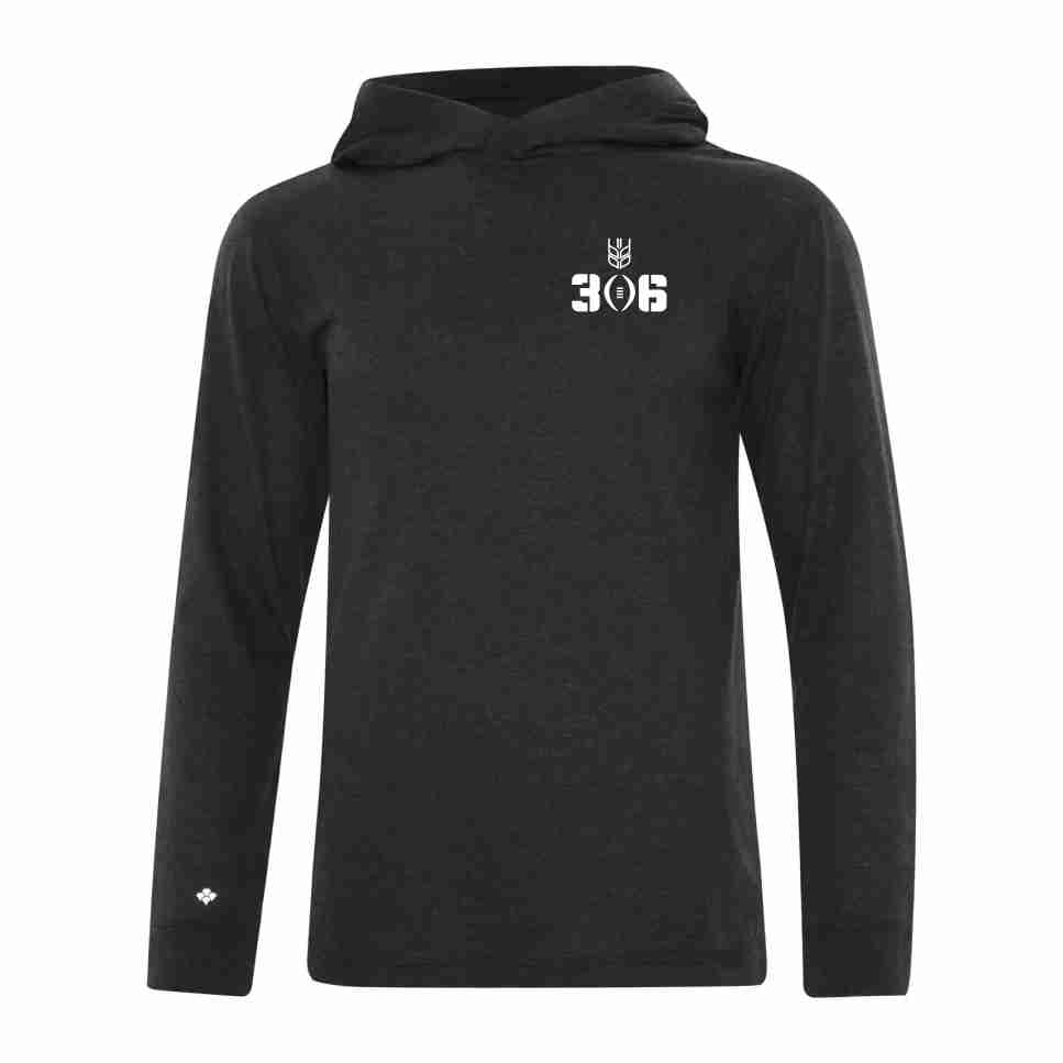 306 Triblend Hooded Tee Black
