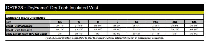 RTFAN25 - DRYFRAME® Dry Tech Insulated Vest - Black
