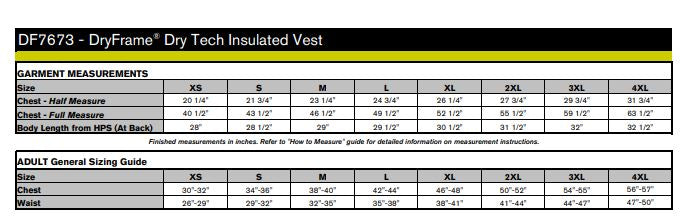 SMSC25 - DRYFRAME Dry Tech Insulated Vest - Black