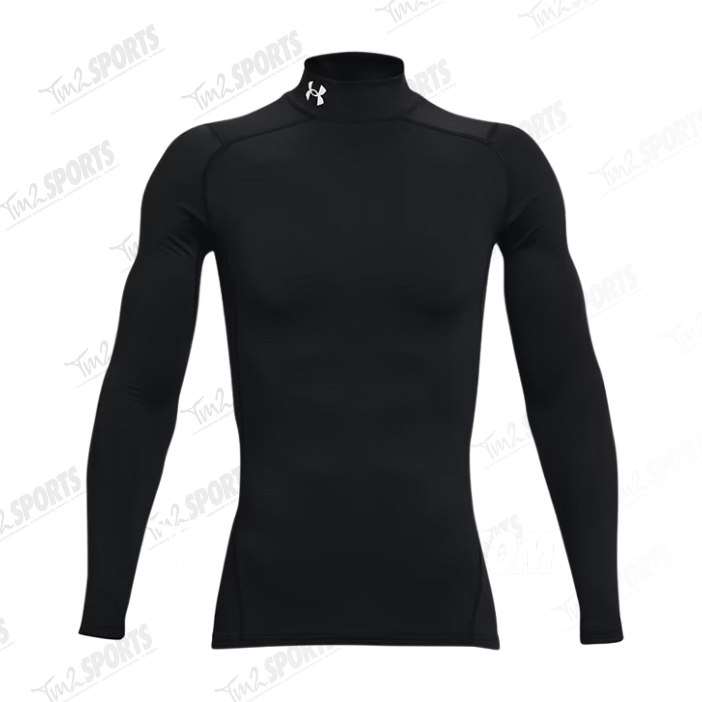UA Coldgear Men's Compression Mock Long Sleeve - Black