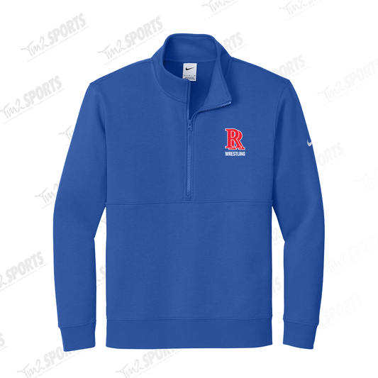 RFWR25 - Nike Club Fleece Sleeve Swoosh 1/2 Zip - Royal