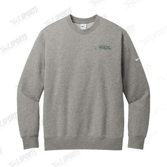 SMSC25 - Nike Club Fleece Sleeve Swoosh Crew - Grey