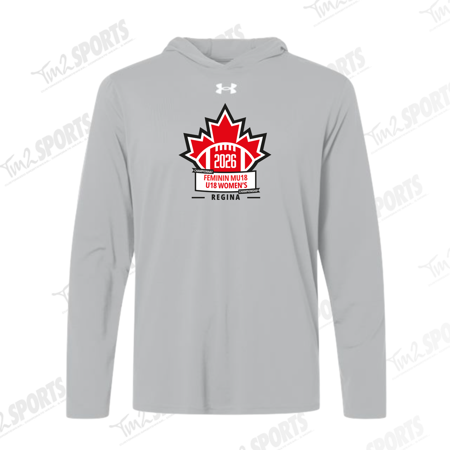 WOM26 - Under Armour Vanish Hooded Long Sleeve T-Shirt - Grey