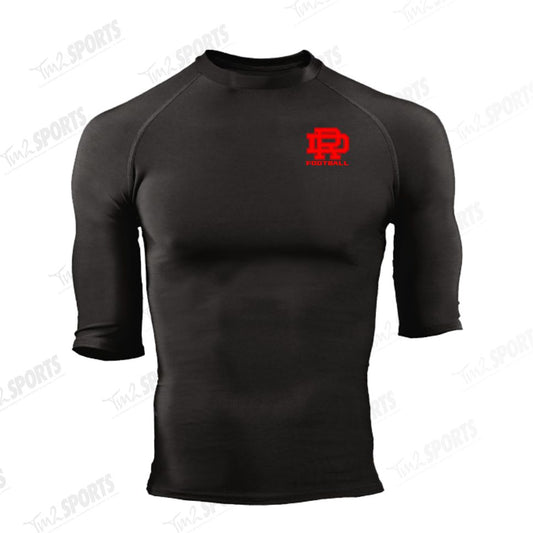 DFB25 - Pro Compression 1/2 Sleeve Crew - Black