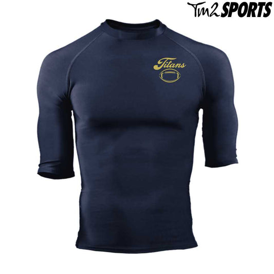 TITAN25 - Pro Compression 1/2 Sleeve Crew - Navy