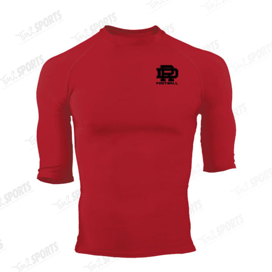 DFB25 - Pro Compression 1/2 Sleeve Crew - Red