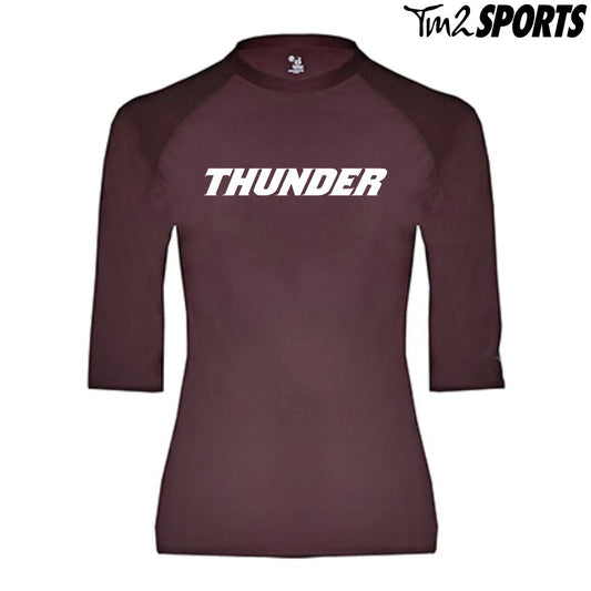 PLAY25 - Sport Pro-Compression Half Sleeve Shirt - Maroon