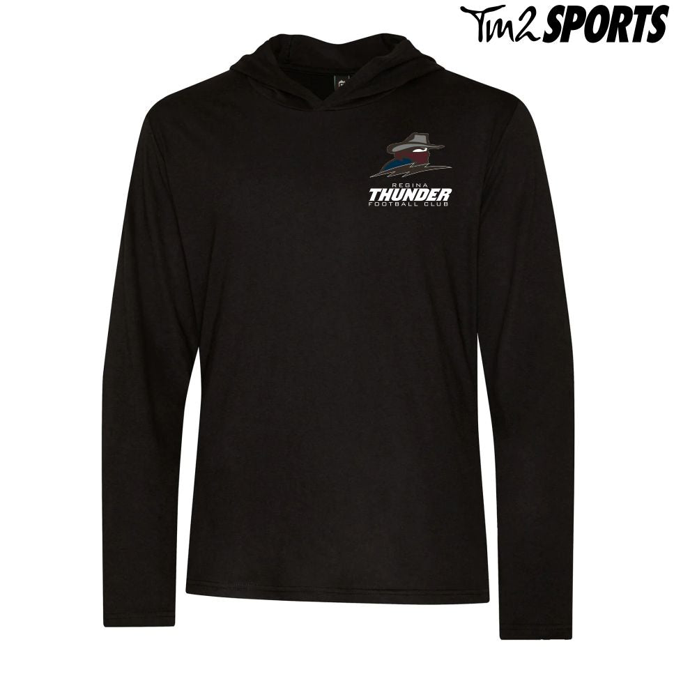 RTFAN25 - Koi Triblend Long Sleeve Hoodie Tee - Black