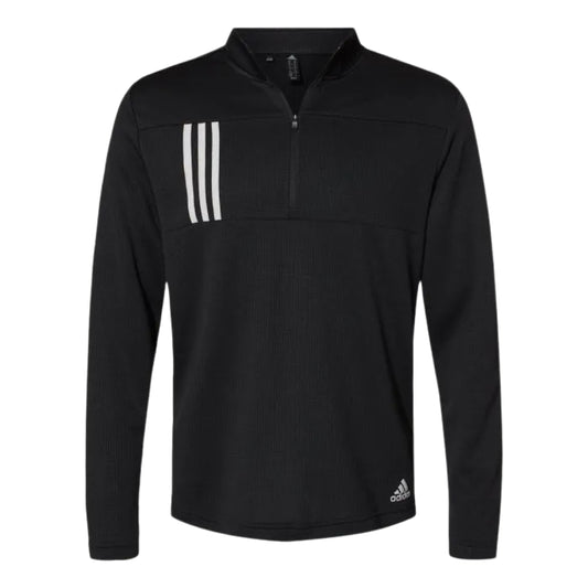 Adidas - 3-Stripes Double Knit Quarter-Zip Pullover