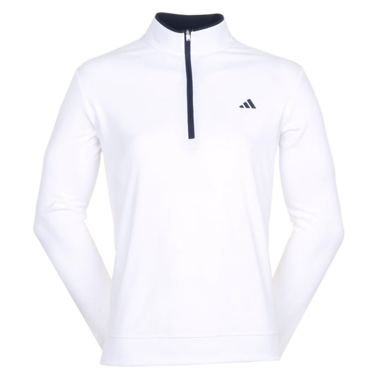 Adidas Core Lightweight Half Zip Sweatshirt White/Navy