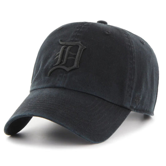 47 Clean Up Cap - Detroit Tigers All Black