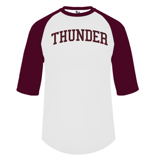 TH24 - Baseball Tee - White/Maroon