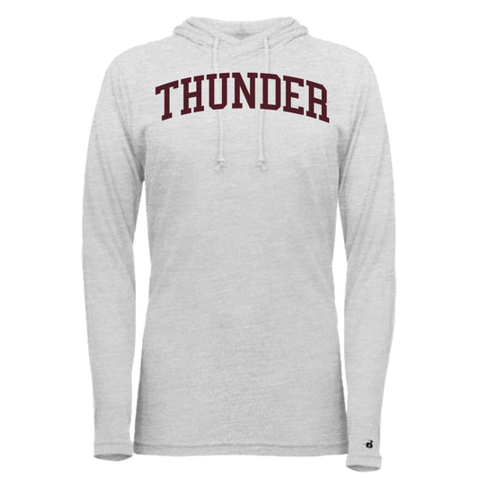 TH24 - Women’s Triblend Hood Tee - White