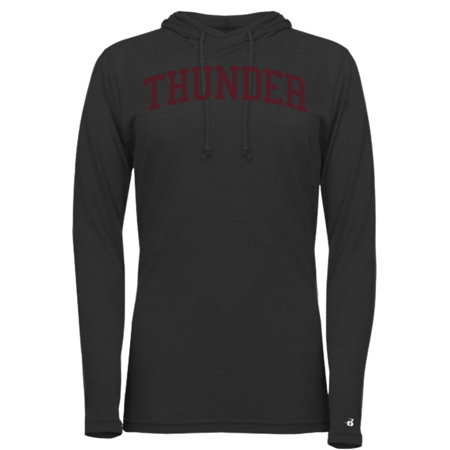 TH24 - SALE - Women’s Triblend Hood Tee - Black