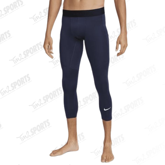 NIKE Pro Men's Dri-FIT 3/4-Length Fitness Tights NAVY