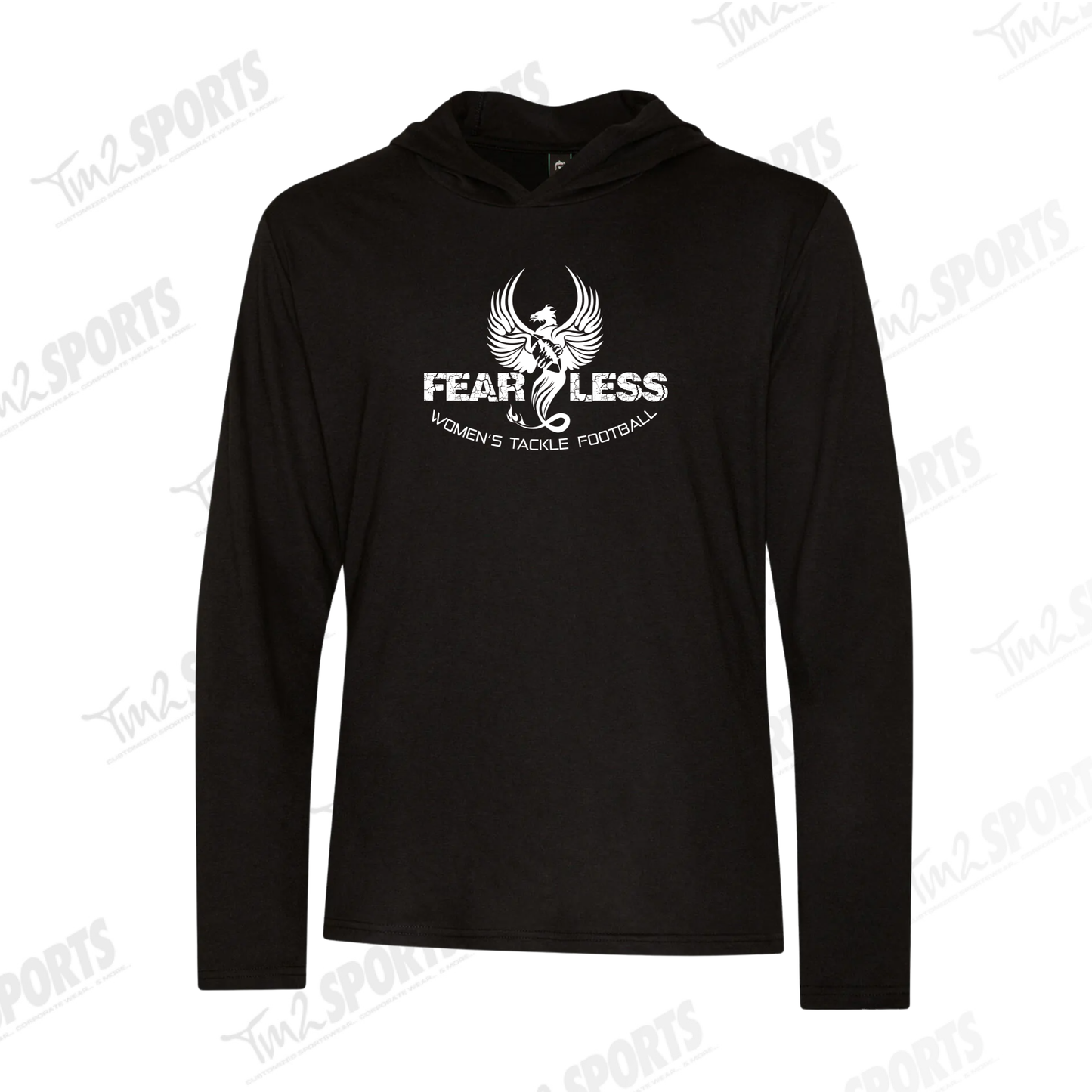 FANFEAR26 - Element Triblend Long Sleeve Hooded Tee - Black