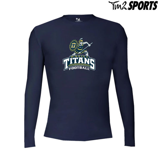 TITAN25 - Pro Compression L/S Sleeve Crew - Navy