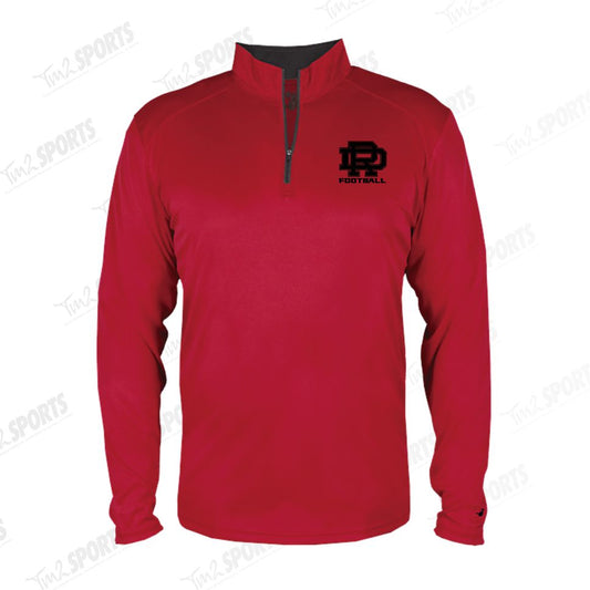 DFB25 - Long Sleeve 1/4 Zip - Red