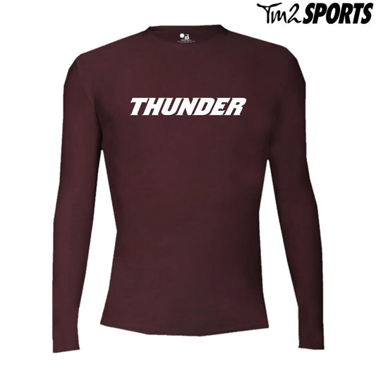 PLAY25 - Sport Pro-Compression Long Sleeve Shirt - Maroon