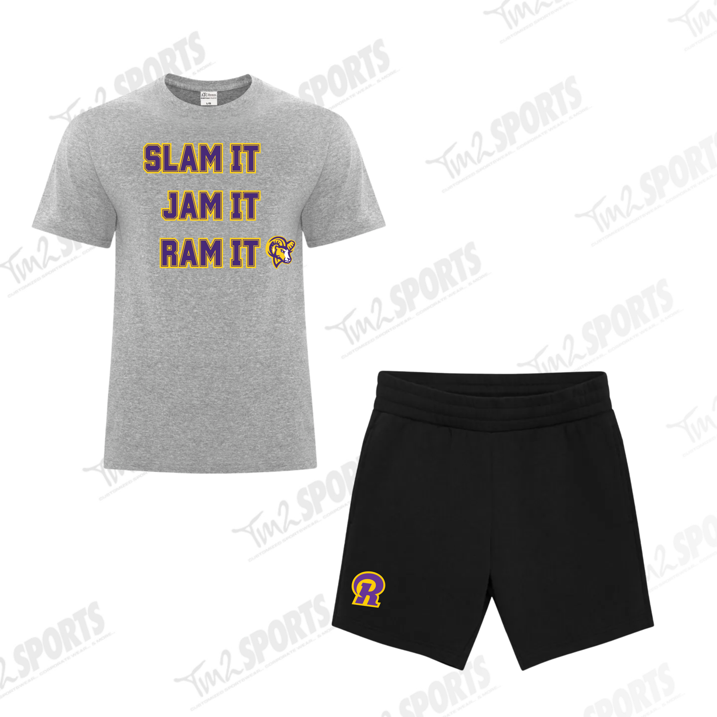 CMHS26 - Gym Strip - Grey Shirt/ Black Short