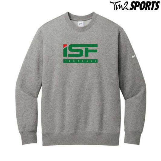 ISF2025 - Nike Club Fleece Sleeve Swoosh Crew - Grey