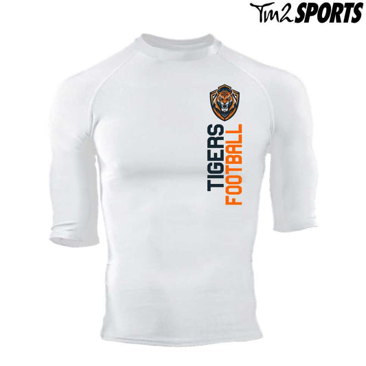 TDFB25 - Pro Compression 1/2 Sleeve Crew - White