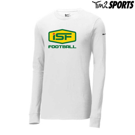 ISF2025 - Nike Dri-FIT Cotton/Poly Long Sleeve Tee - White