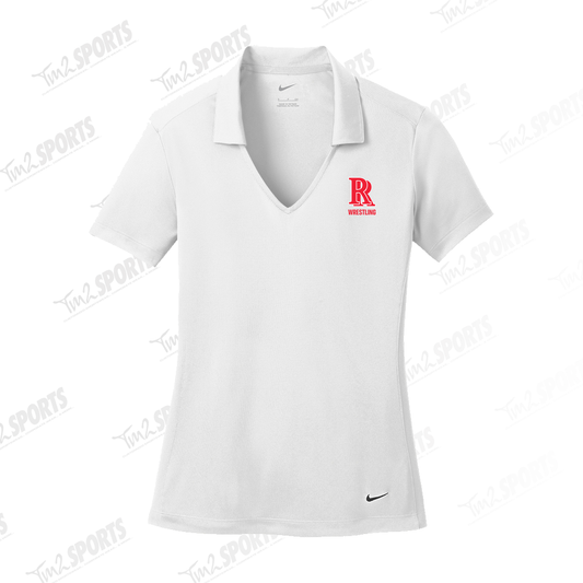 RFWR25 - LADIES Nike Dri-Fit Vertical Mesh Polo - White