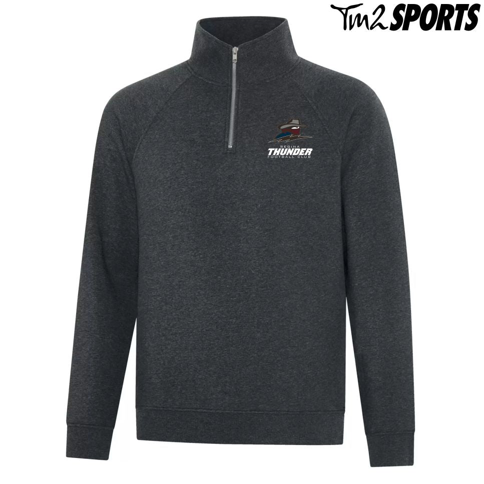 RTFAN25 - Fleece Vintage 1/4 Zip Sweatshirt - Black