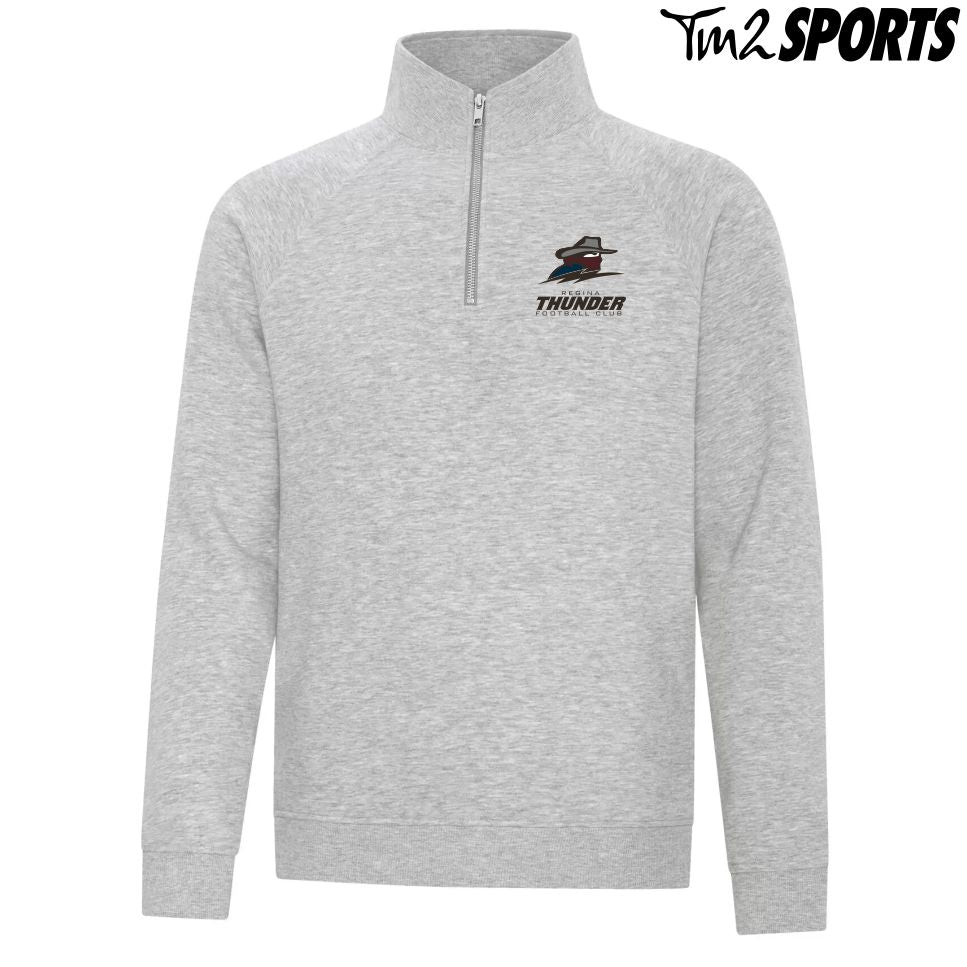 RTFAN25 - Fleece Vintage 1/4 Zip Sweatshirt - Grey