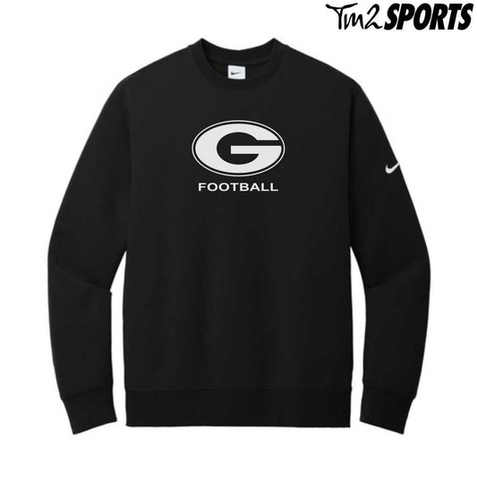 STJFB25 - Nike Club Fleece Sleeve Swoosh Crew - Black